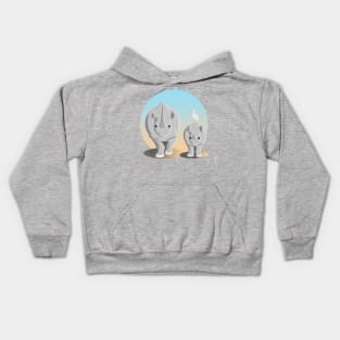 Rhinoceros mother and calf Kids Hoodie